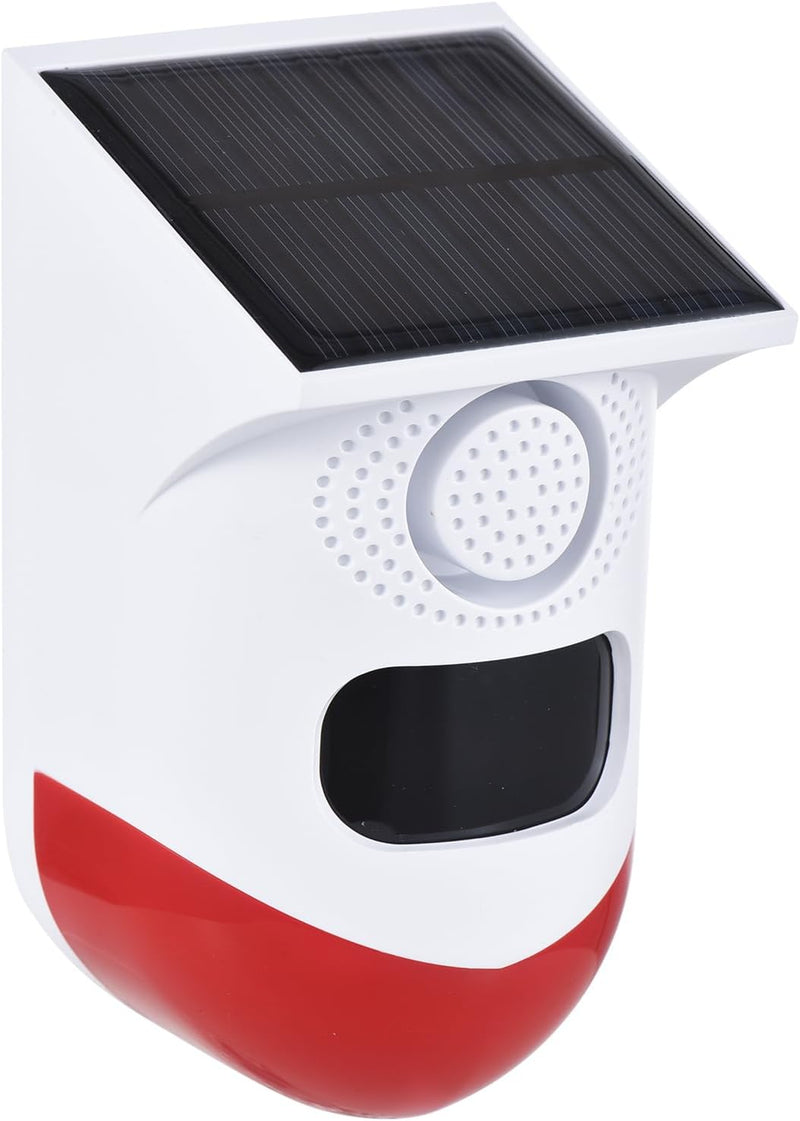 Solar-Motionsensoralarm mit 120dB Sirene und LED-Stroboskop – Feronix