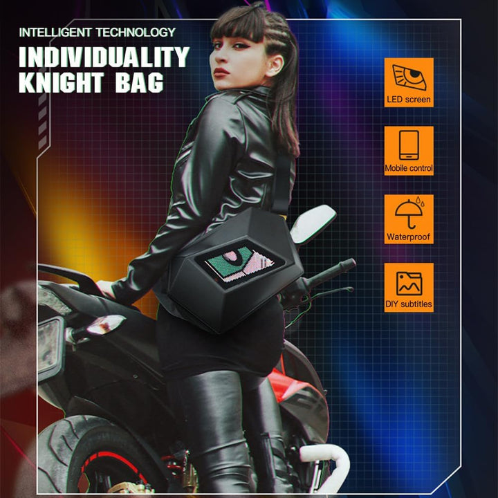 LED-Motorrad-Crossbody-Tasche mit programmierbarem Display – Nexora