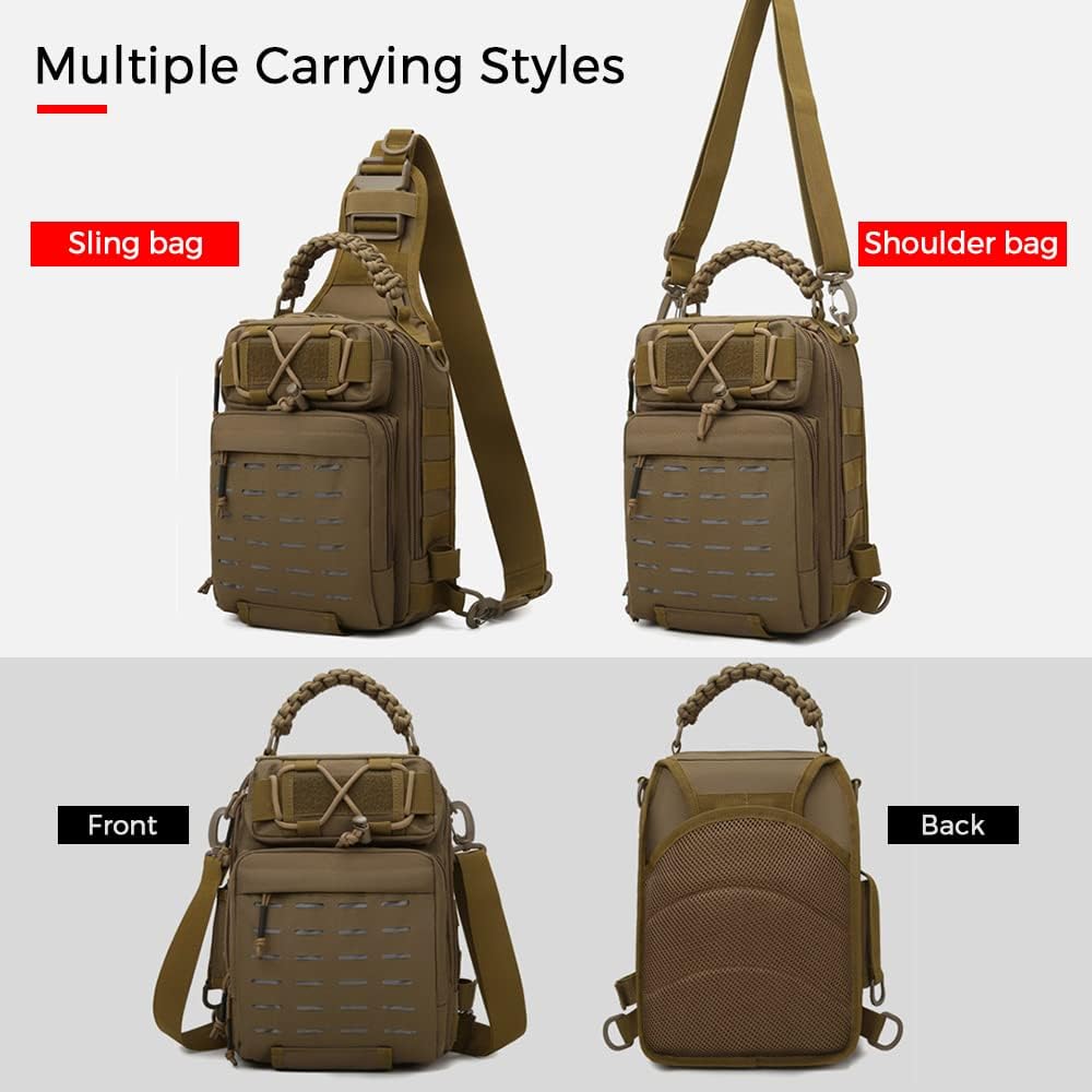 Angel Sling Tasche mit Multi-Taschen für die Angelgeräteaufbewahrung – Arvion