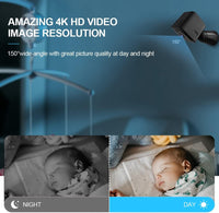 Mini-sikkerhedskamera 4K WiFi Skjult indendørs kamera med nattsyn