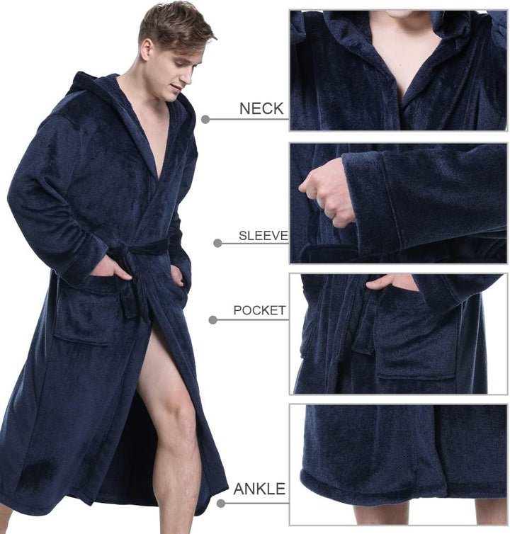 AA OOS Luxe Heren Badjas met Capuchon - Lars