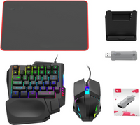 RGB Gaming-Tastatur und Maus-Combo – Ergonomisches Controller-Adapter-Set – Zyvorn