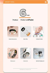 Smart Enamel Wellness Ring – Fitness- und Schlaftracker für iOS & Android – Aurina