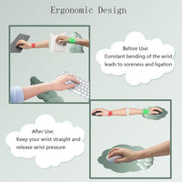 Cloud-shaped ergonomic wrist rest with mouse pad and coaster – Zeyora