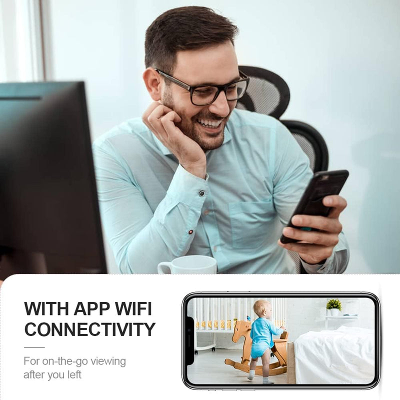 Mini-sikkerhedskamera 4K WiFi Skjult indendørs kamera med nattsyn