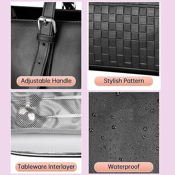 Women's insulated lunch bag with laptop compartment