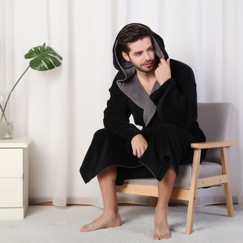 AA OOS Luxe Heren Badjas met Capuchon - Lars