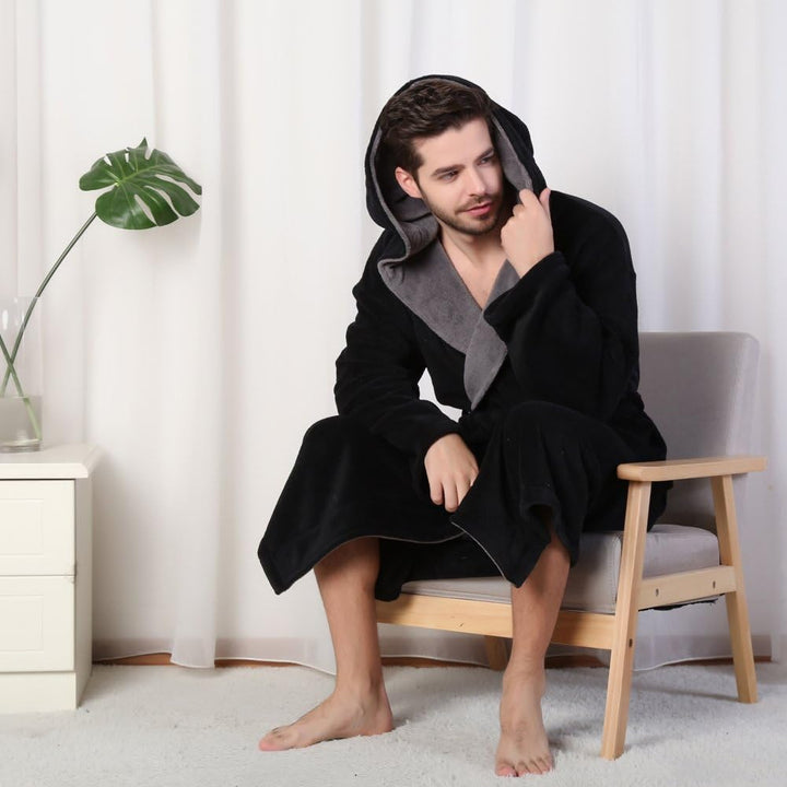 AA OOS Luxe Heren Badjas met Capuchon - Lars