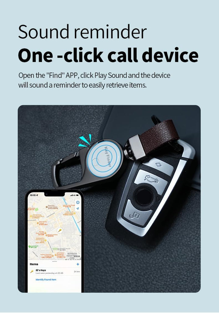 Smart anti-tap lokalisator nøkkelring – sanntidssporing med Find My – Zeyora