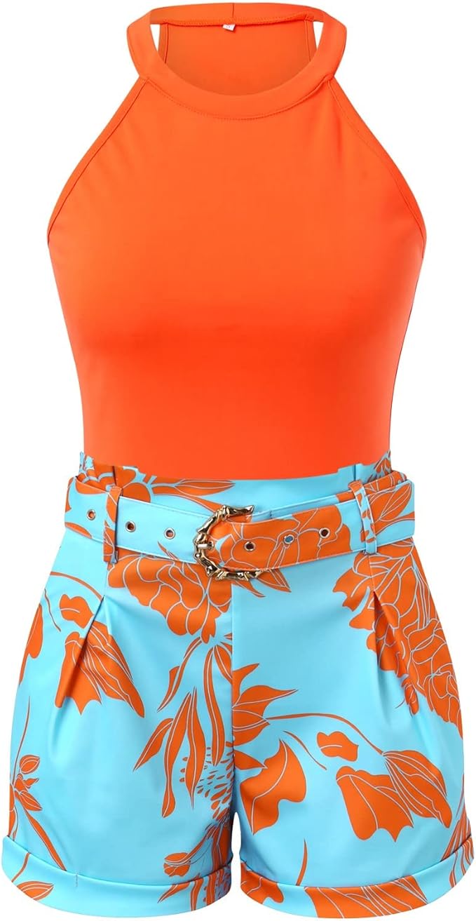 Two-piece summer set for women with floral pattern – Soraya