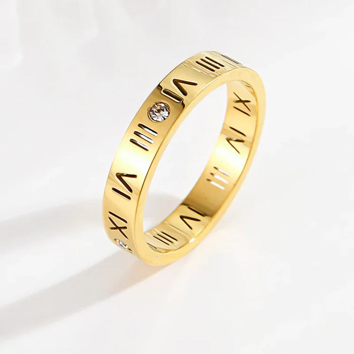 Trendy Roman Numerals Ring – Aurielle