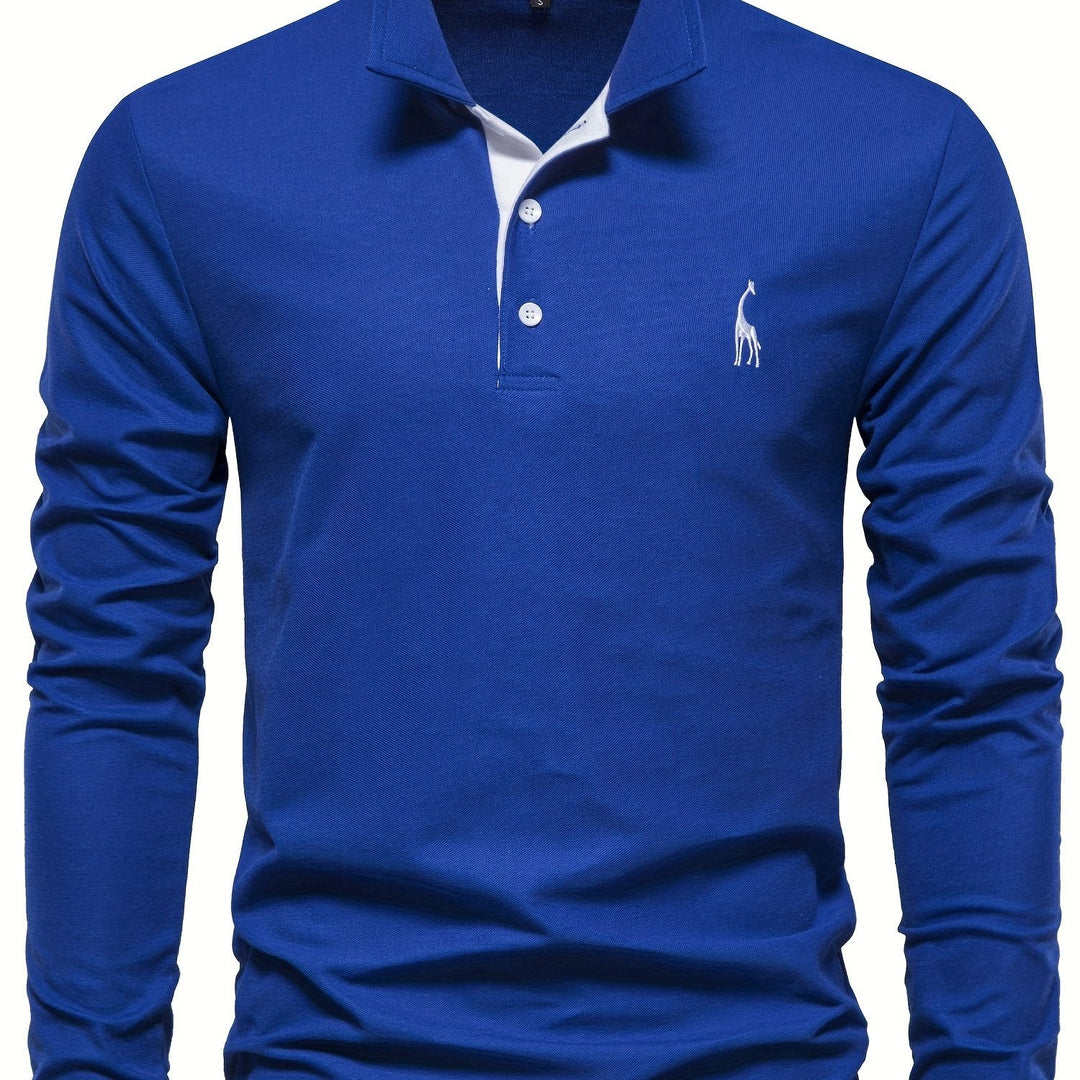 Polo cómodo para hombre con mangas largas
