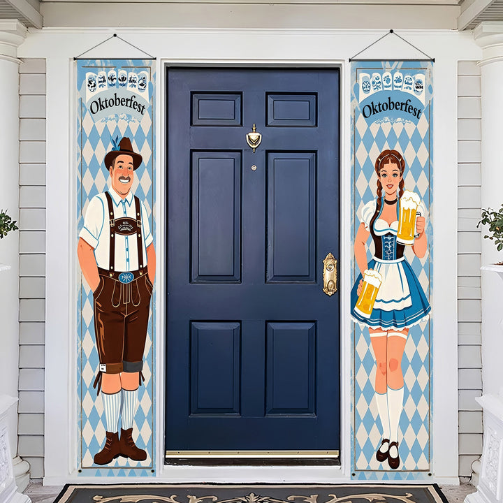 Oktoberfest Banner Sæt Polyester – WiesnWillkommen Oktoberfest 2025