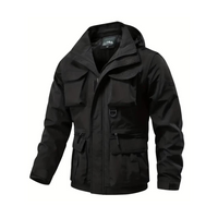 Men's transitional jacket water-repellent with detachable hood – Leif