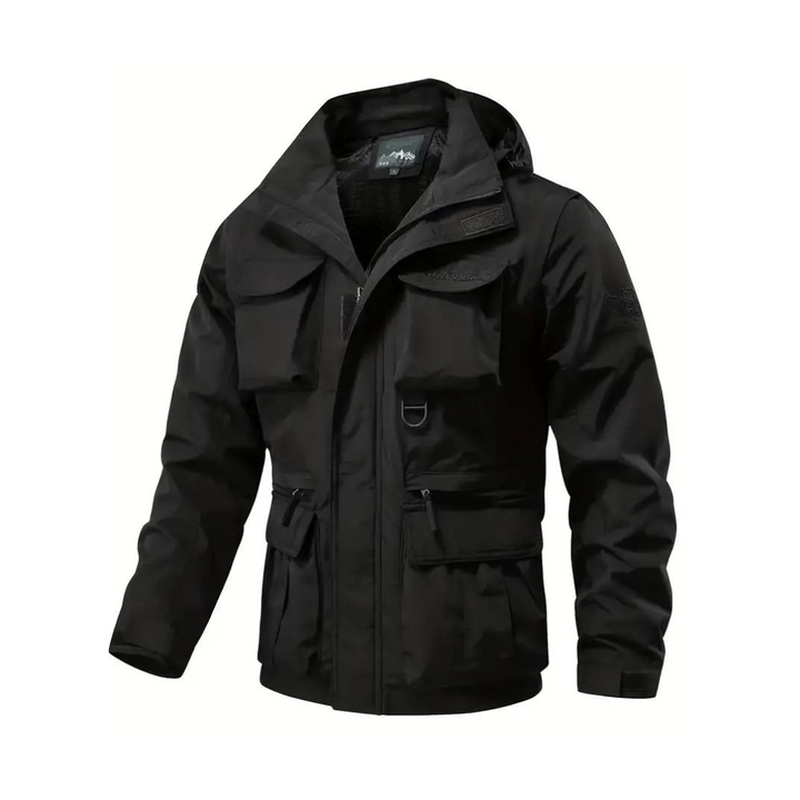 Men's transitional jacket water-repellent with detachable hood – Leif