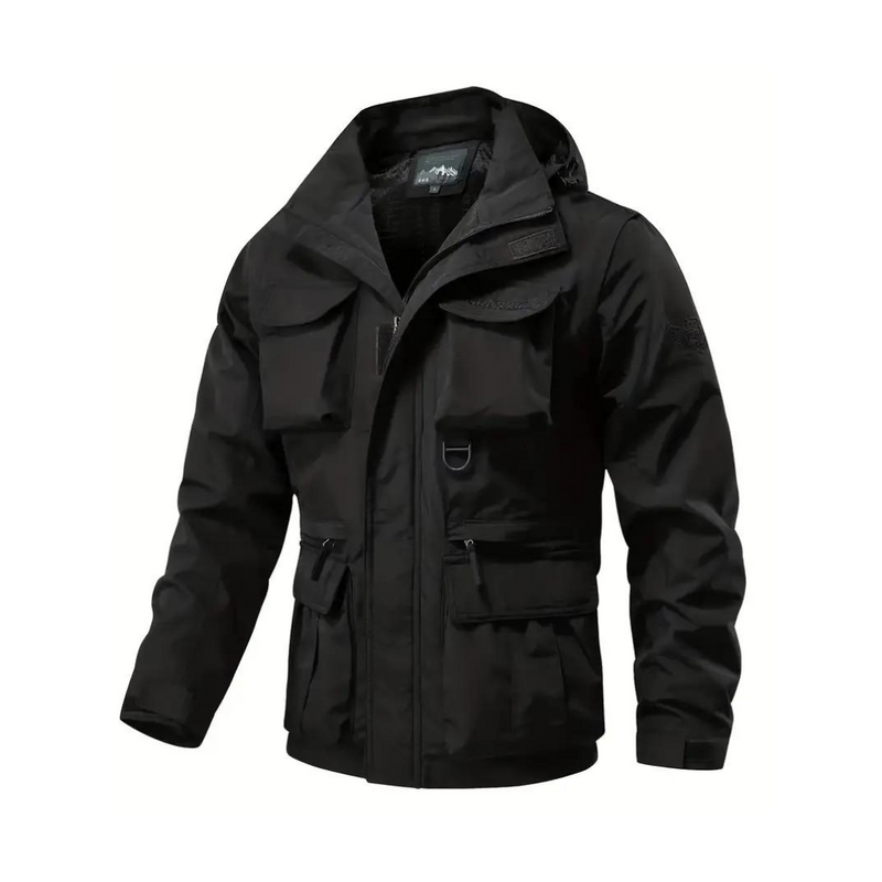 Men's transitional jacket water-repellent with detachable hood – Leif