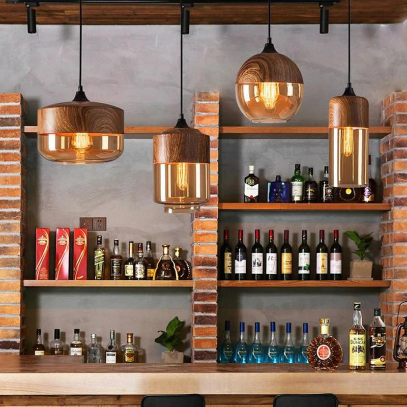 Stilfuld skandinavisk loftslampe i træ - NordLuna