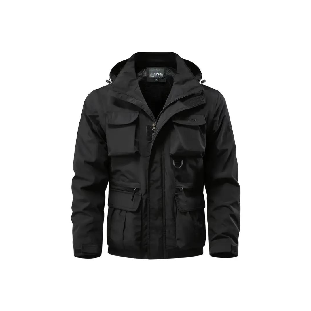 Men's transitional jacket water-repellent with detachable hood – Leif