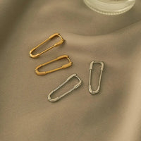 Golden/Silver Paperclip Earrings – Viola