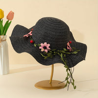 Women's Summer Straw Hat with Flower and Fruit Details – Solène