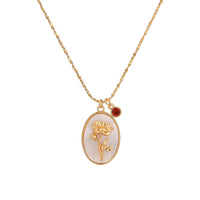 Birthstone and Birth Flower Necklace – Aurora