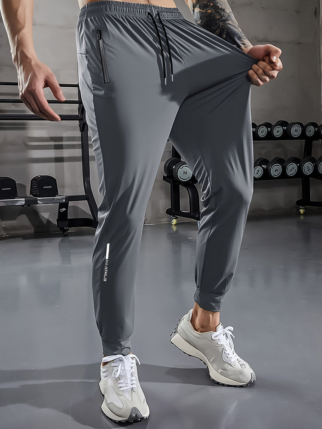 Solid Color Men's Sports Pants with Pockets - Niels