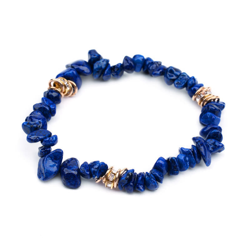 Stilvol armbånd af natursten og krystalperler - Celine