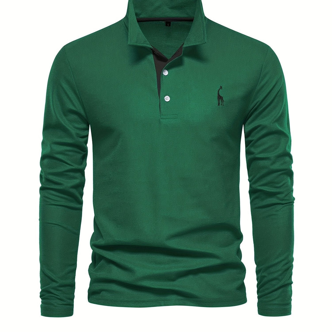Polo cómodo para hombre con mangas largas