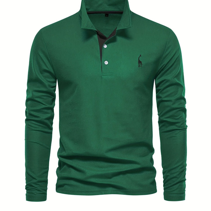 Polo cómodo para hombre con mangas largas