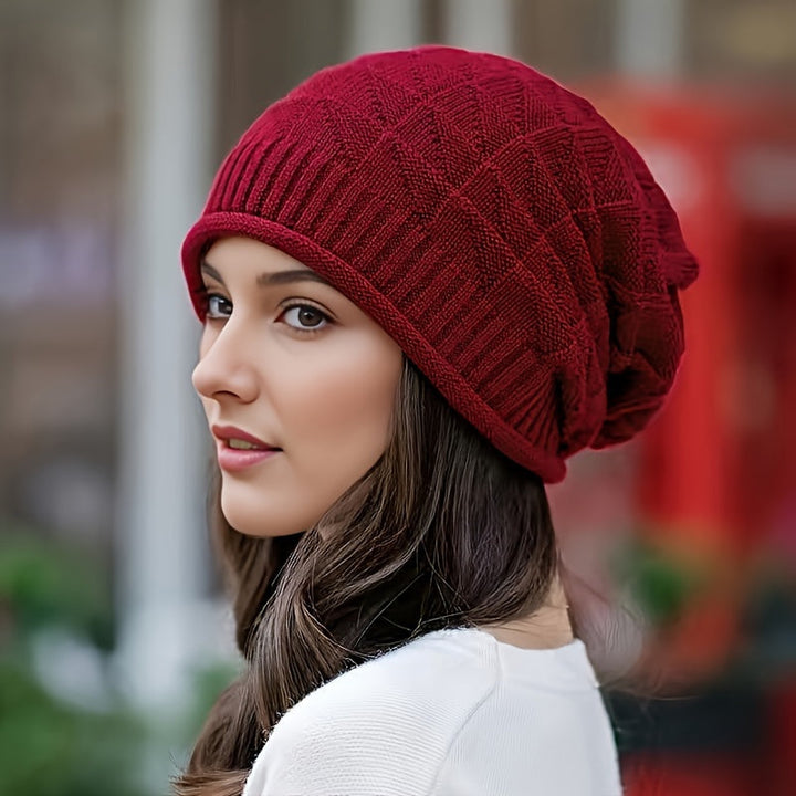 Women's knitted beanie light & elastic for spring and autumn – Alina