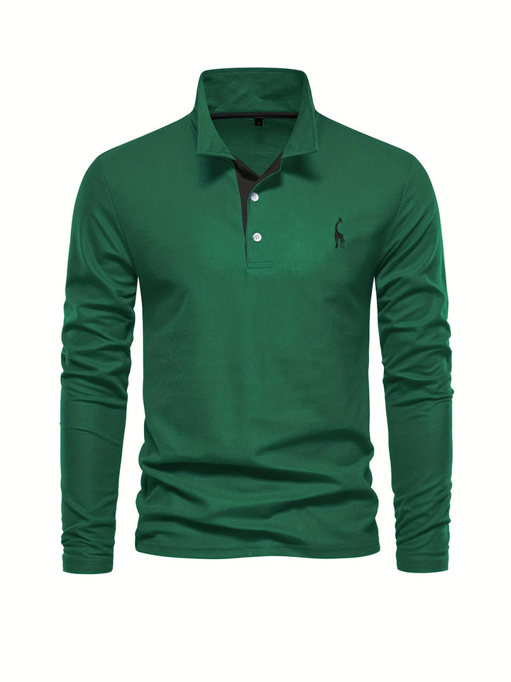 Polo cómodo para hombre con mangas largas