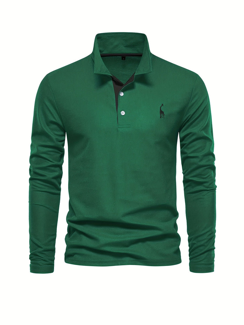 Polo cómodo para hombre con mangas largas