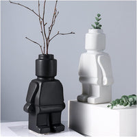 Roboter-Blumentöpfe aus Keramik - BrickBotanica