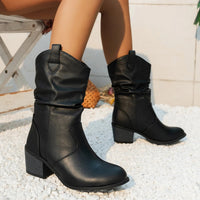 Women's Leather Boots with Comfortable Heel – Amara