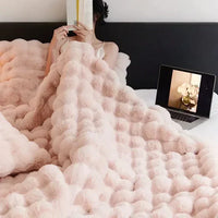 Portable Faux Fur Throw Blanket - VeluLuxe