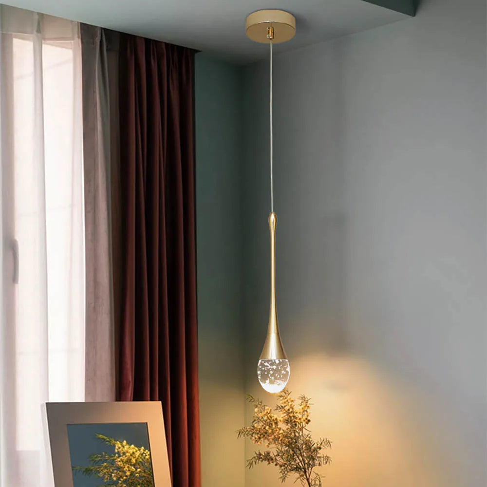 Glass pendant lamp with warm glow - Vetra
