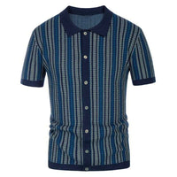 Atmungsaktive Herren Chevron Poloshirt mit Knopfleiste – Julian