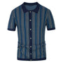 Atmungsaktive Herren Chevron Poloshirt mit Knopfleiste – Julian