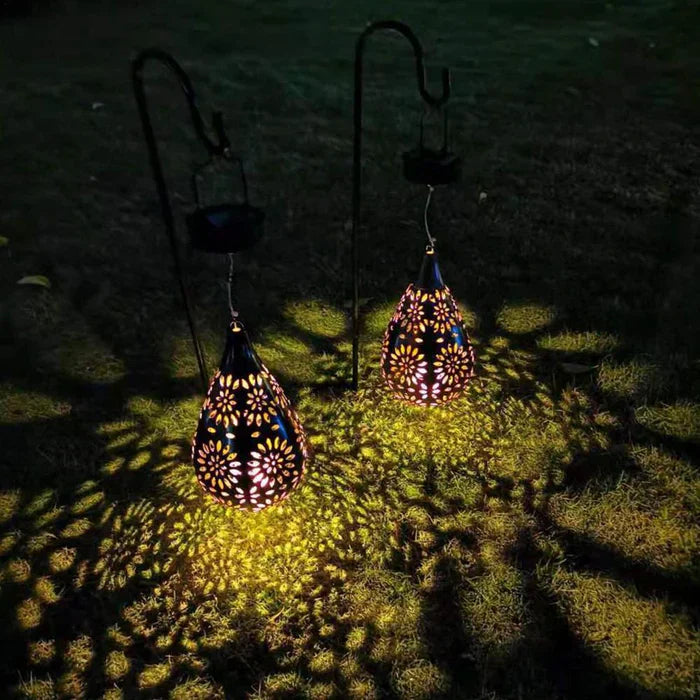 Lámpara de jardín solar y resistente a la intemperie – SolarLuxe