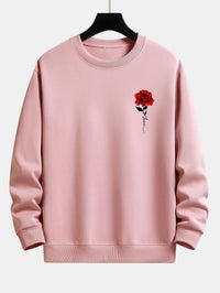 Women's Sweatshirt with Rose Pattern - Amelia