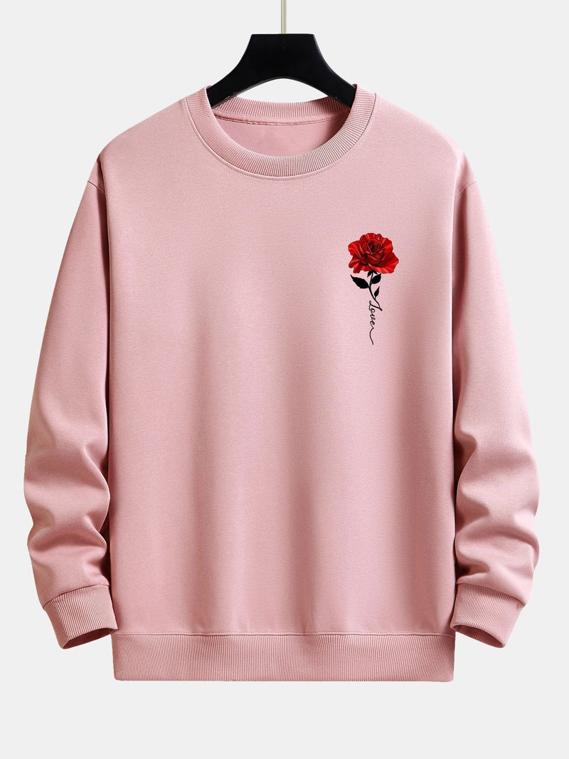 Women's Sweatshirt with Rose Pattern - Amelia