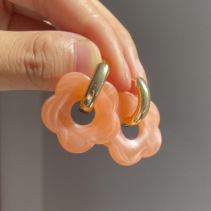 Gold-plated Flower Earrings - Valeria