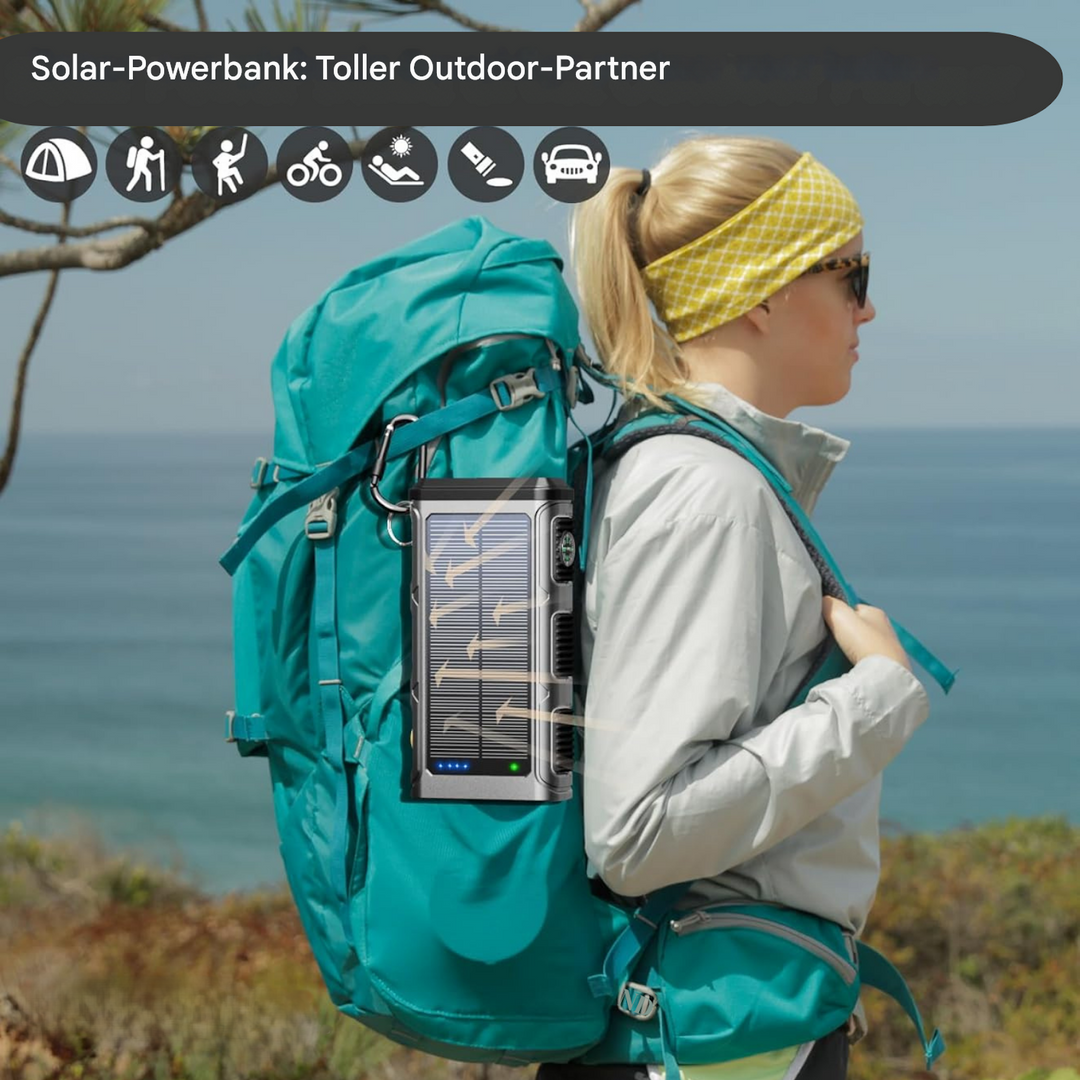 Solcelle Powerbank - PowerSafe 20000