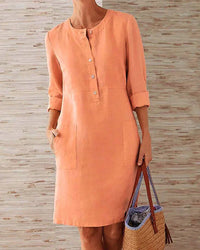Elegante vestido de verano con botonadura – Allegra