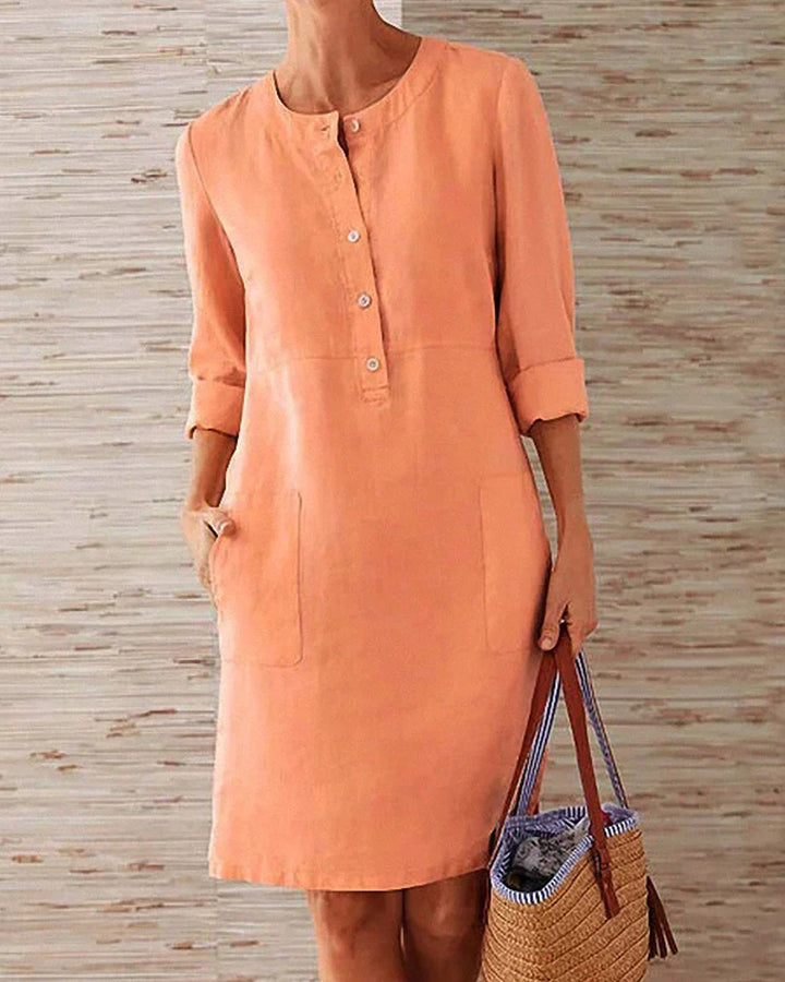 Elegante vestido de verano con botonadura – Allegra