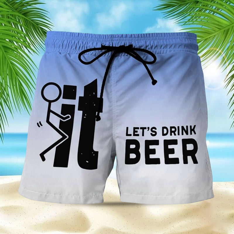 Hawaii Herren Badeshorts mit elastischem Bund – Fabio