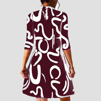 Mini dress with long sleeves & round neckline – Elanora