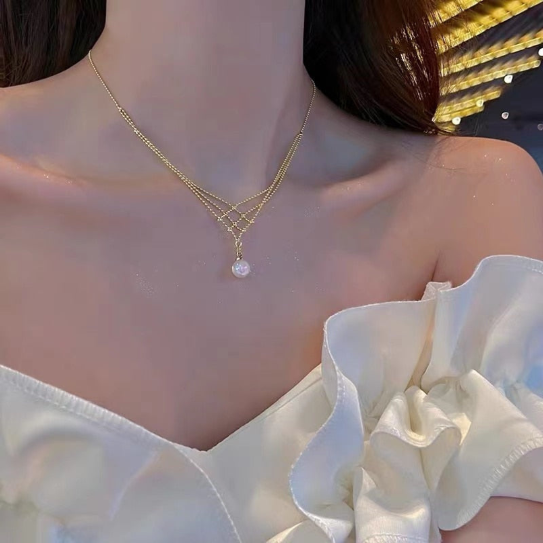 Braided Pearl Necklace - Mariela