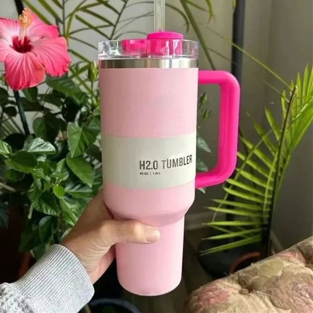 Vaso aislado al vacío con tapa y pajilla – TermoVaso