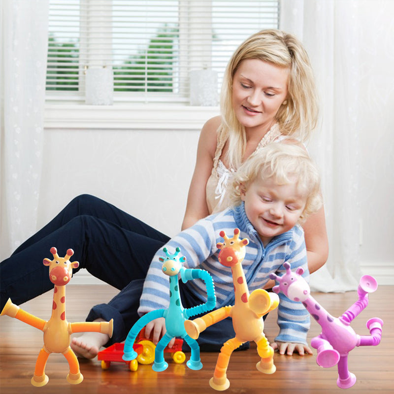 Flexible giraffe toy with suction cup - StretchyGiraffe